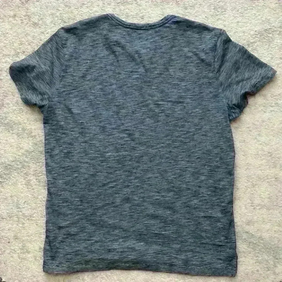 Marine Layer Signature Crew Tee in Indigo Space Dye Stripe - Picture 5 of 5